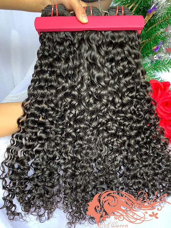 Csqueen Raw Natural Curly 3 Bundles 100% Human Hair Unprocessed Hair